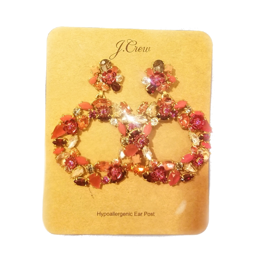 NWT JCrew  Hoop Sparkly Earrings